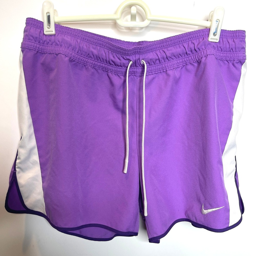 Nike‎ Dri Fit Athletic Shorts Purple White